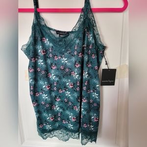 Forest green, floral pijama set